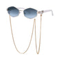 Fashion Chain Irregular Frame Sunglasses