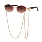 Fashion Chain Irregular Frame Sunglasses