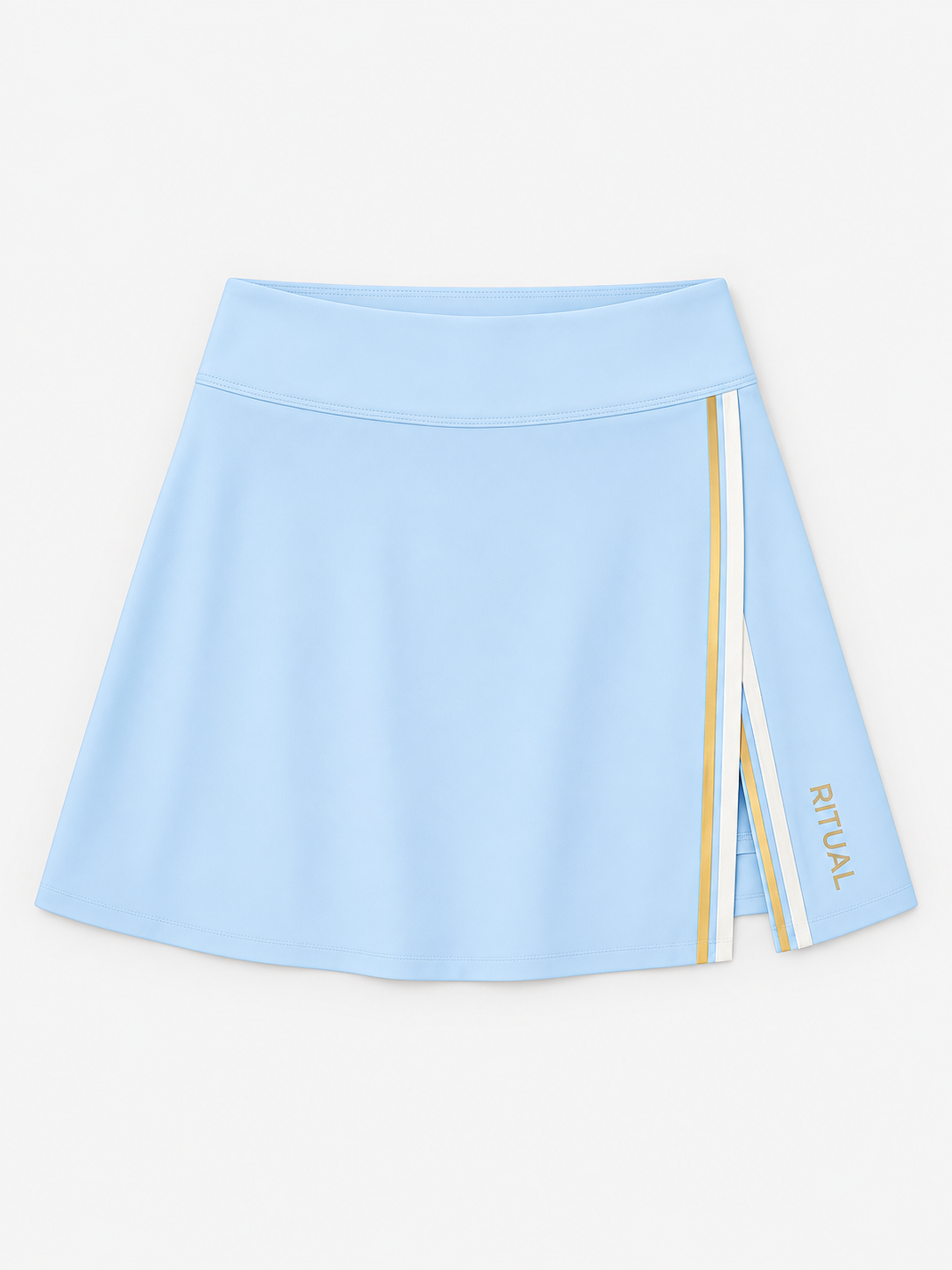 Ritual A-Line Contrast Panel Slit Skirt