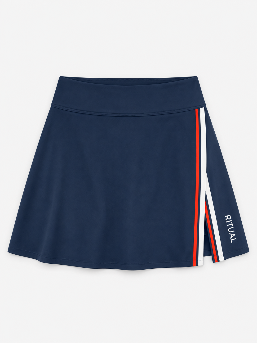 Ritual A-Line Contrast Panel Slit Skirt